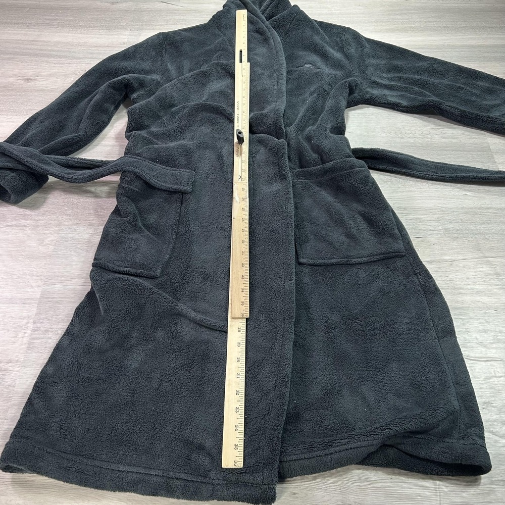 Tommy Bahama Robe Mens Medium Gray Fleece Belted Lounge Sleepwear Bathrobe - Picture 9 of 11